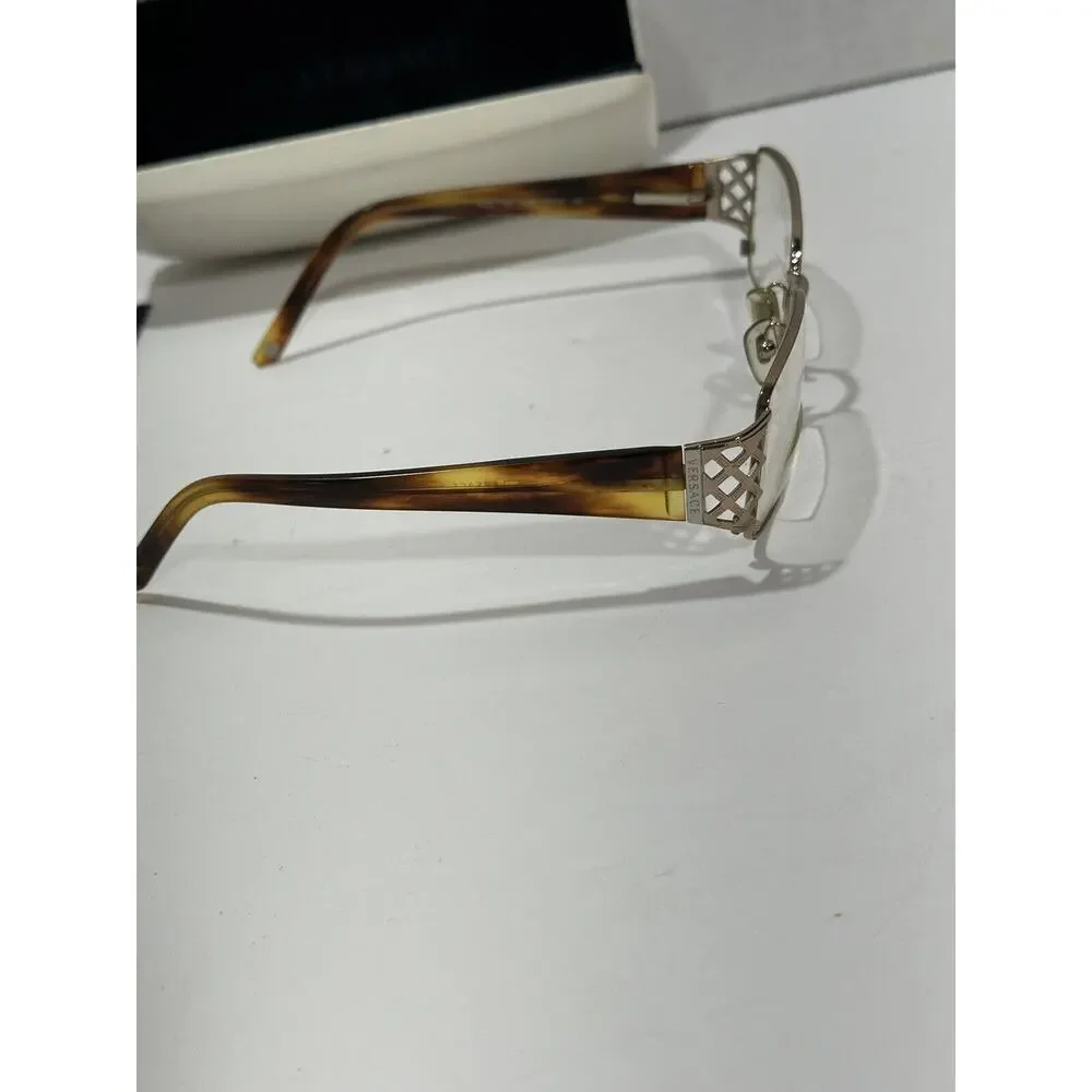 Versace MOD 1160 1052 Gold Brown Eyeglasses Frames 53-16 130 Italy + Case &Cloth